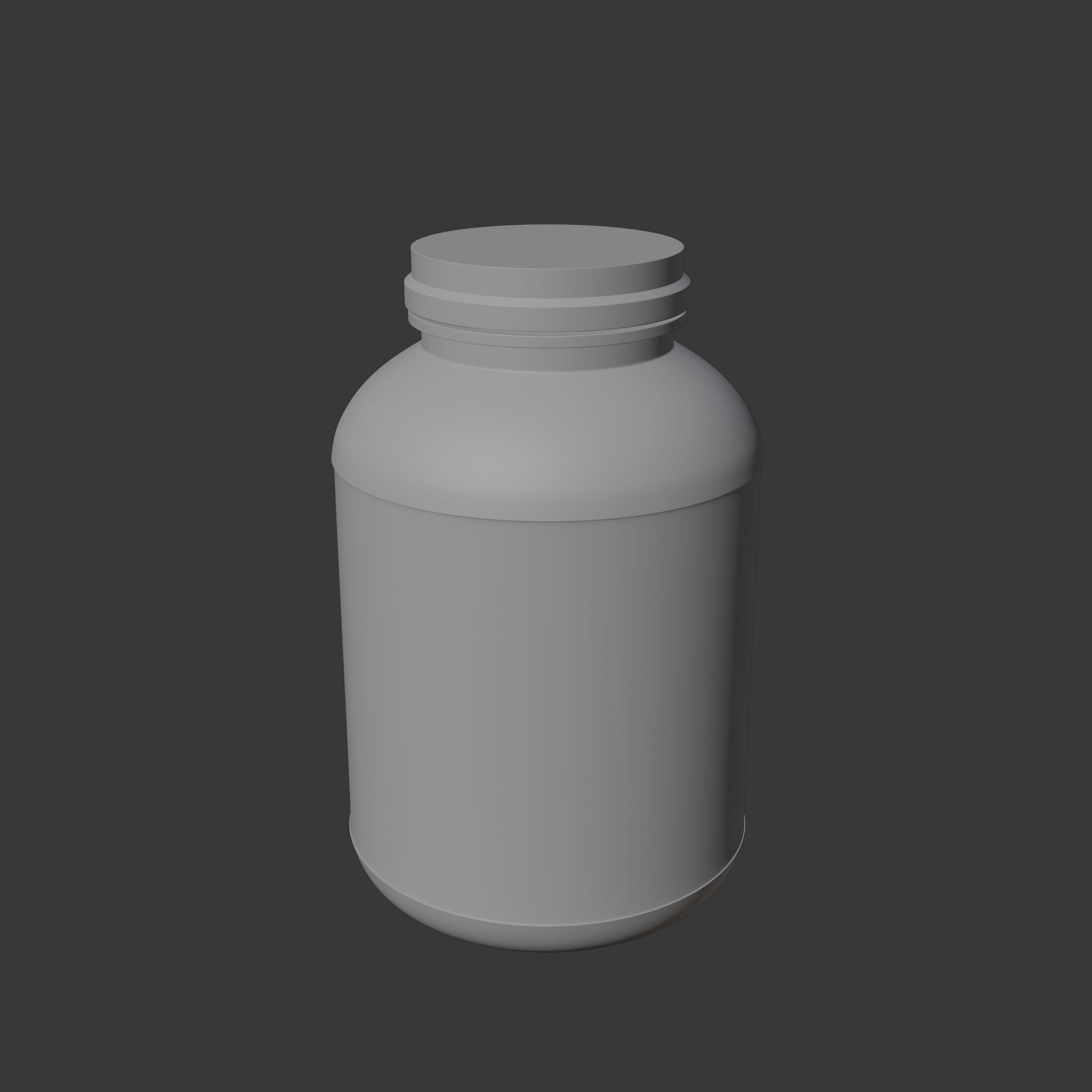 Whey Protein Powder Container 3D model_10