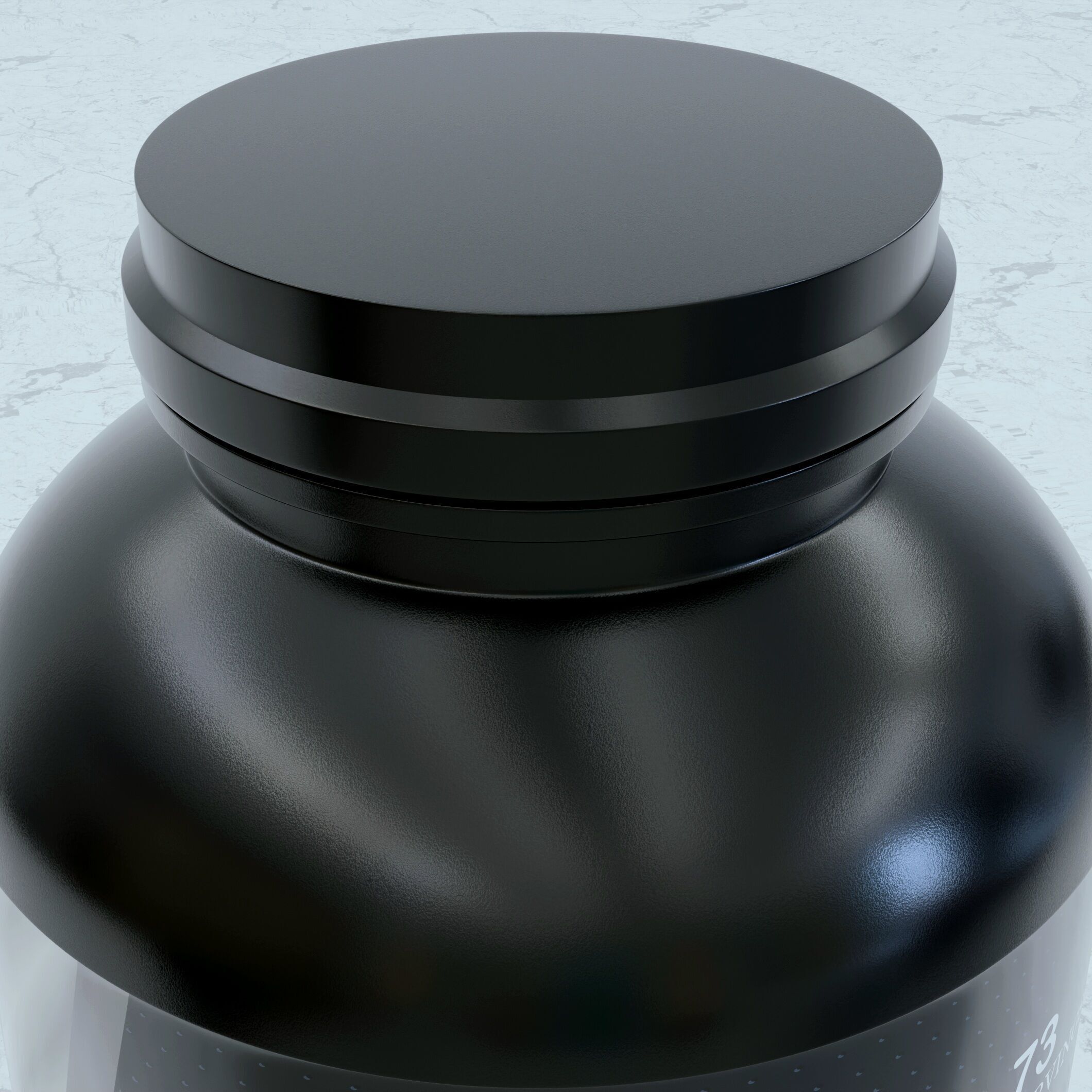 Whey Protein Powder Container 3D model_5