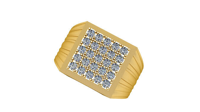 HIP HOP PRECIOUS RING 3D PRINTABLE MODEL 3D print model