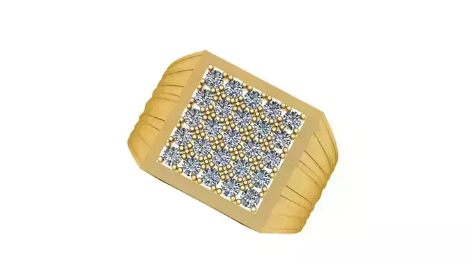 HIP HOP PRECIOUS RING 3D PRINTABLE MODEL 3D print model