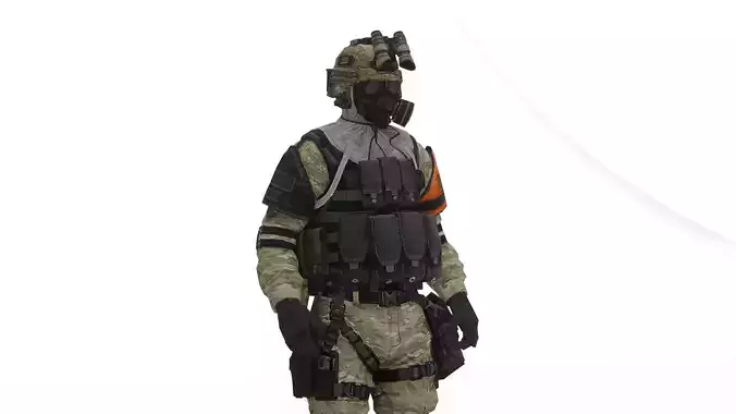 Tactical Operator High Quality Rigged Military 3D Character