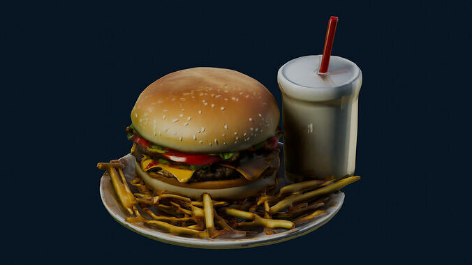 Fast Food Free low-poly 3D model