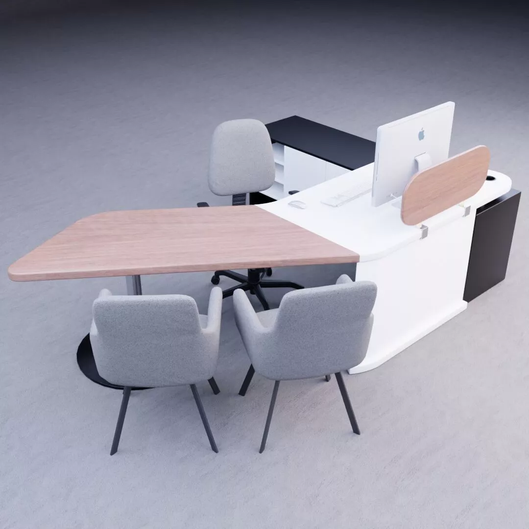 Office table 7 Low-poly 3D model