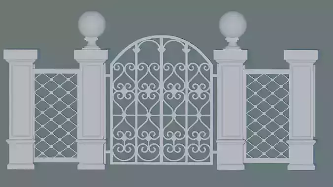 Medieval Castle Gate 3D print model