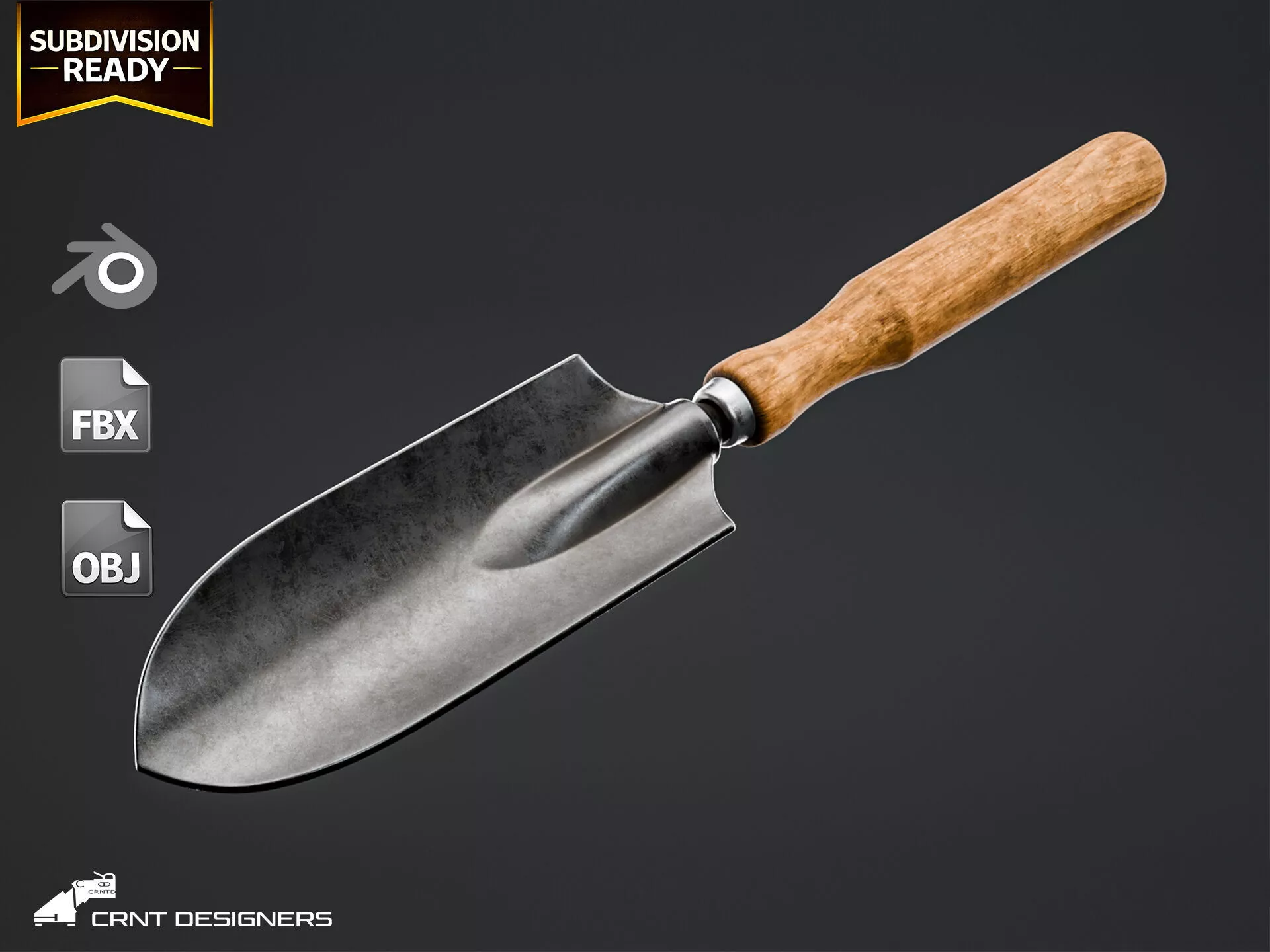 Garden Hand Trowel - Gardening Tool 3D model