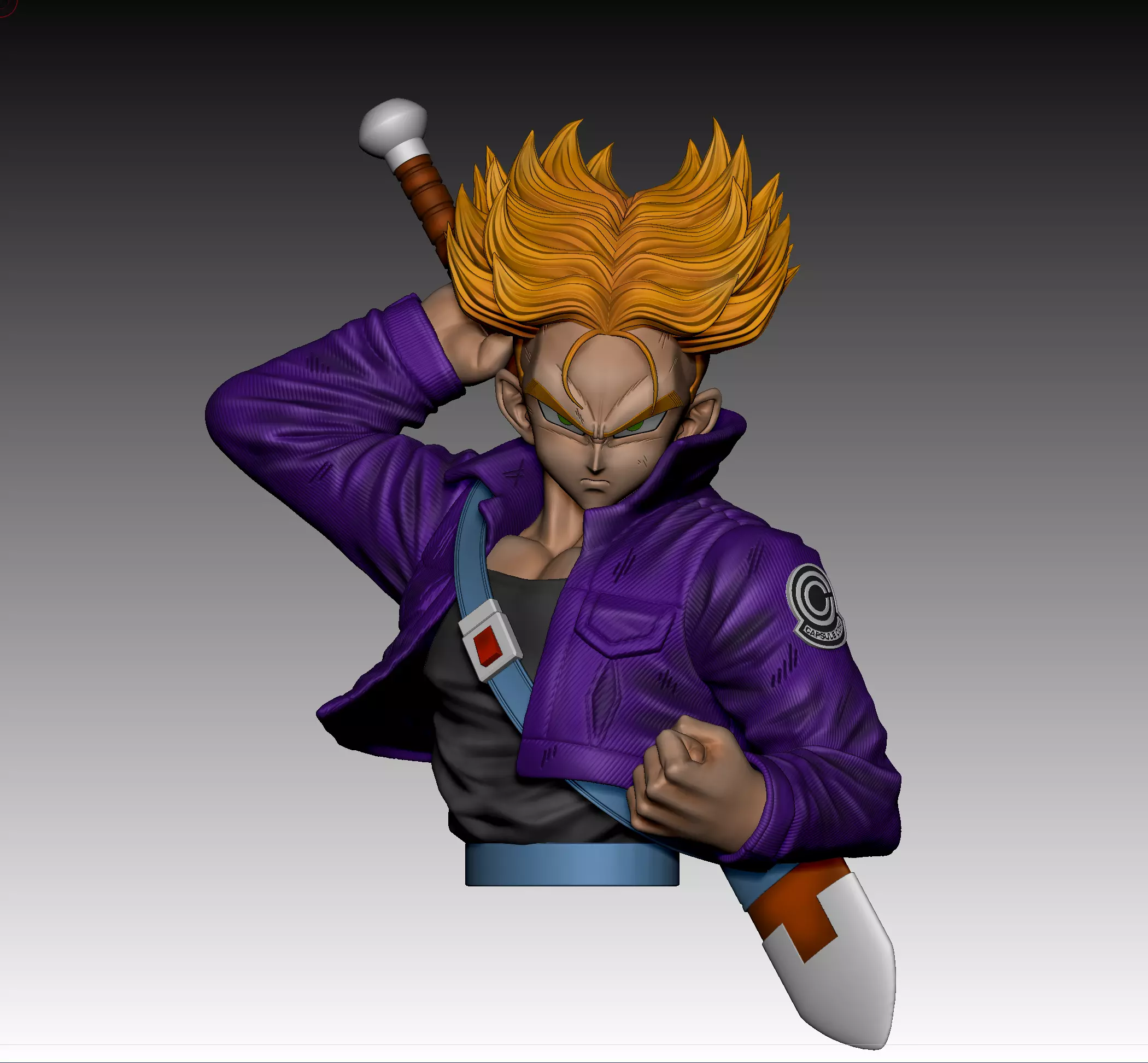 Trunks bust-Drangonball Z 3D print model
