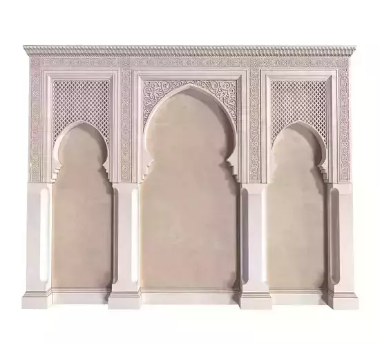 Arch in oriental style Arab decorative wall 