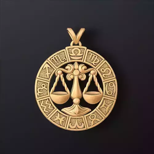 Horoscope Libra Pendant v2 3D print model