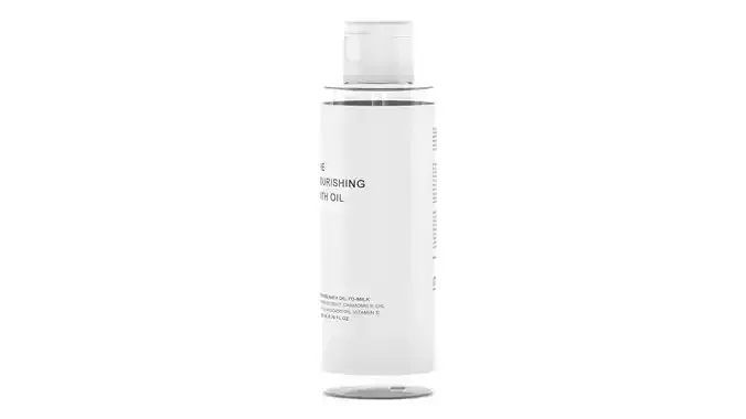 Plastic Bottle 50ml And Cap 3D model