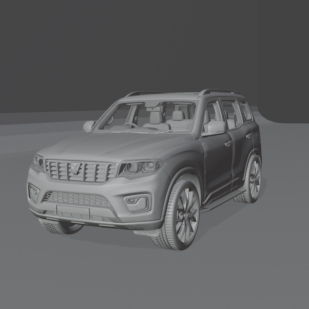 luxury  suv car Low-poly 3D model_18
