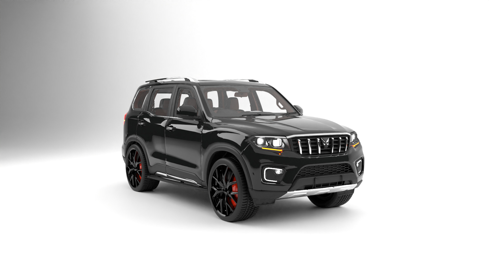 luxury  suv car Low-poly 3D model_1