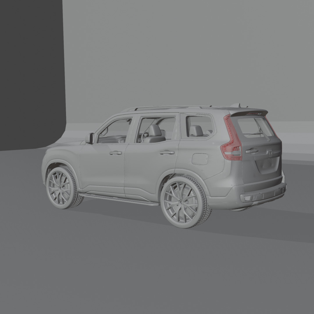 luxury  suv car Low-poly 3D model_34