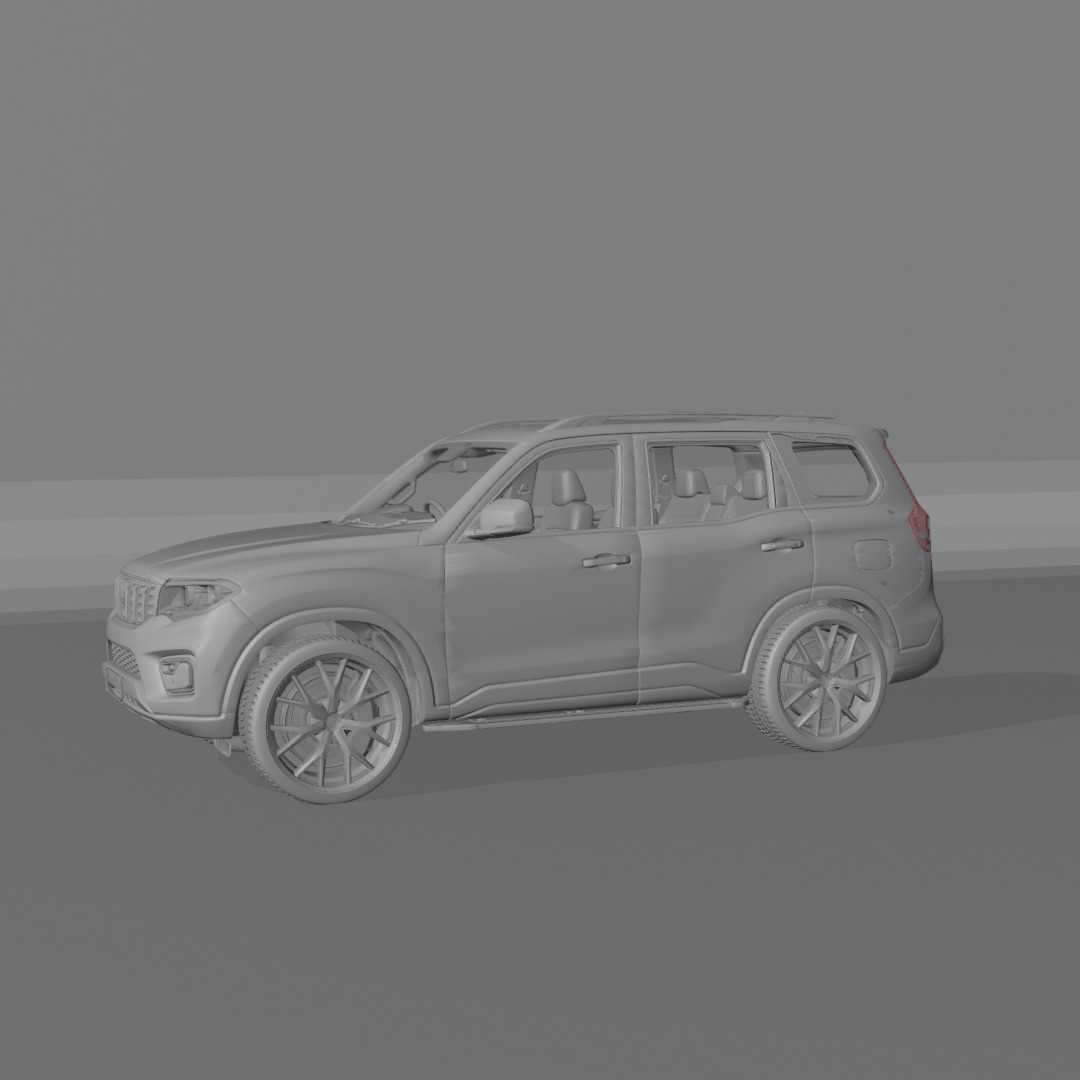 luxury  suv car Low-poly 3D model_17