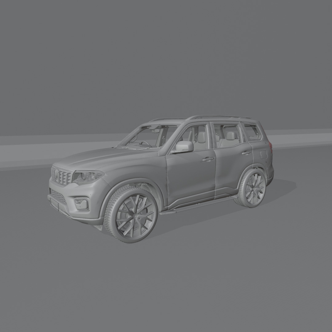 luxury  suv car Low-poly 3D model_16