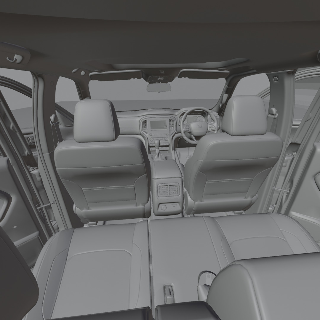 luxury  suv car Low-poly 3D model_33