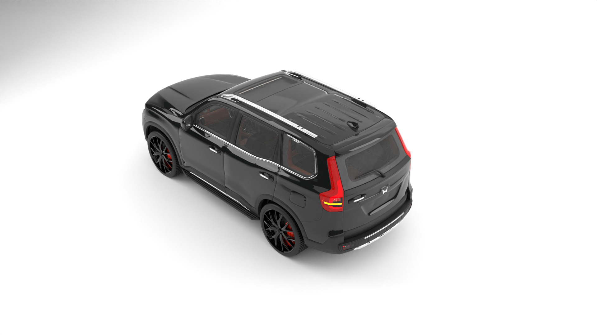 luxury  suv car Low-poly 3D model_4