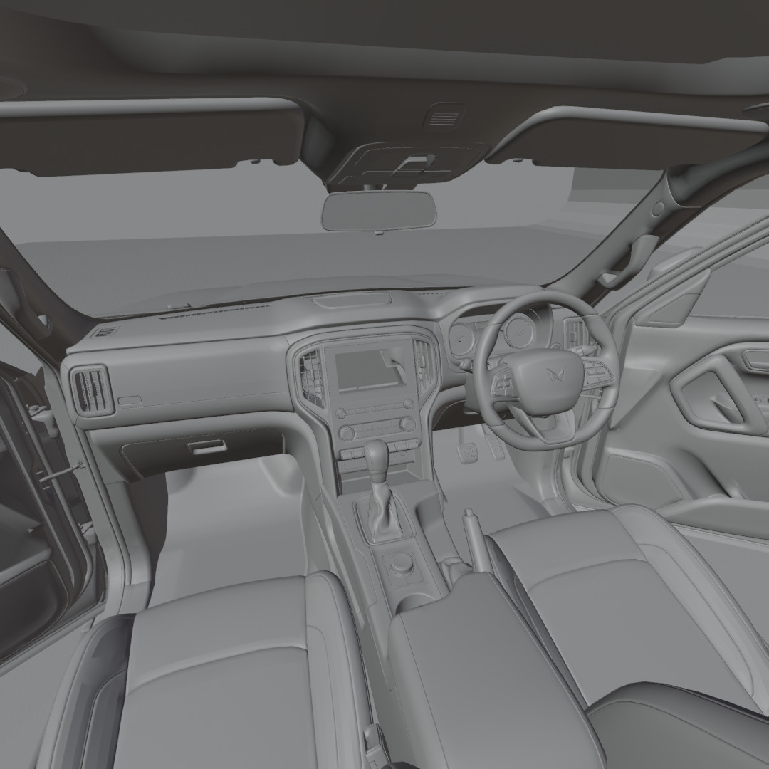 luxury  suv car Low-poly 3D model_43