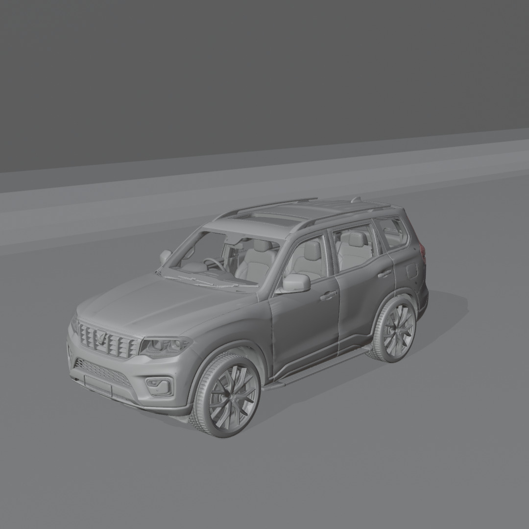luxury  suv car Low-poly 3D model_13