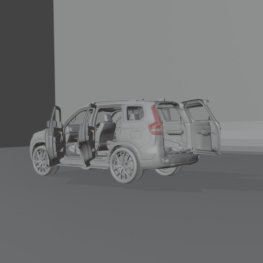luxury  suv car Low-poly 3D model_21