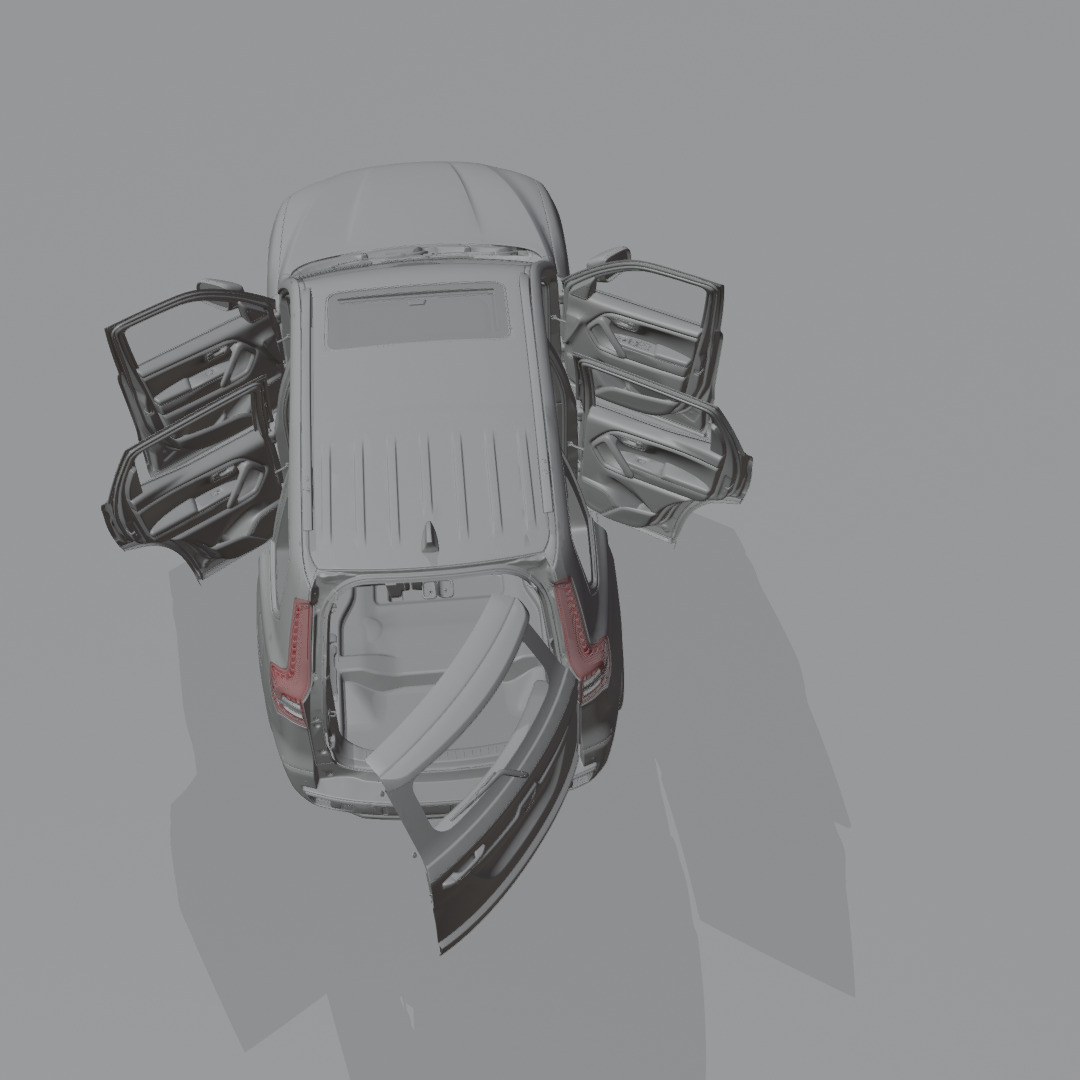 luxury  suv car Low-poly 3D model_32