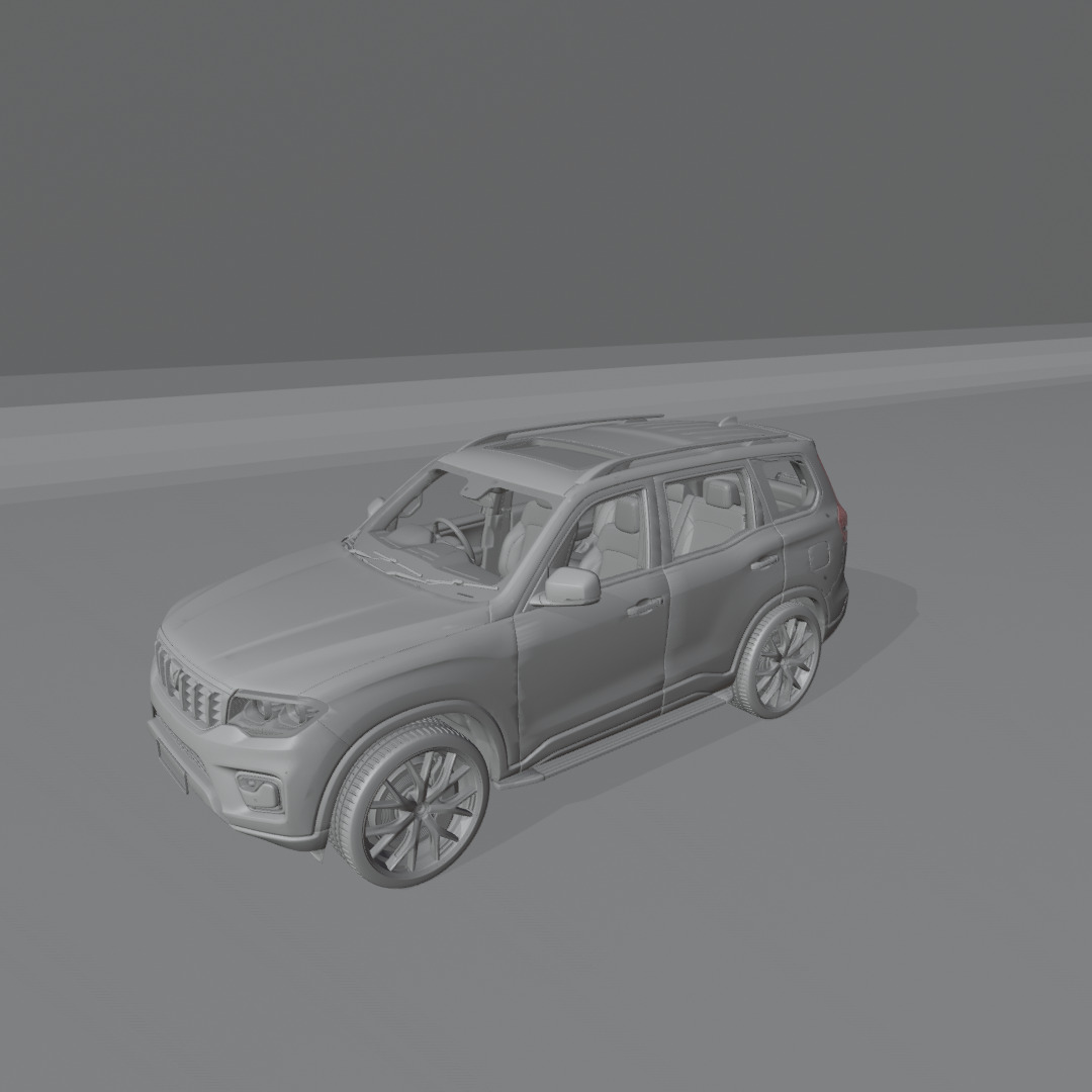 luxury  suv car Low-poly 3D model_30