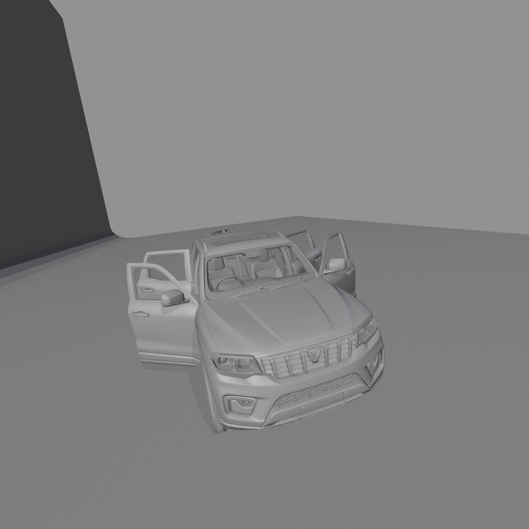 luxury  suv car Low-poly 3D model_41