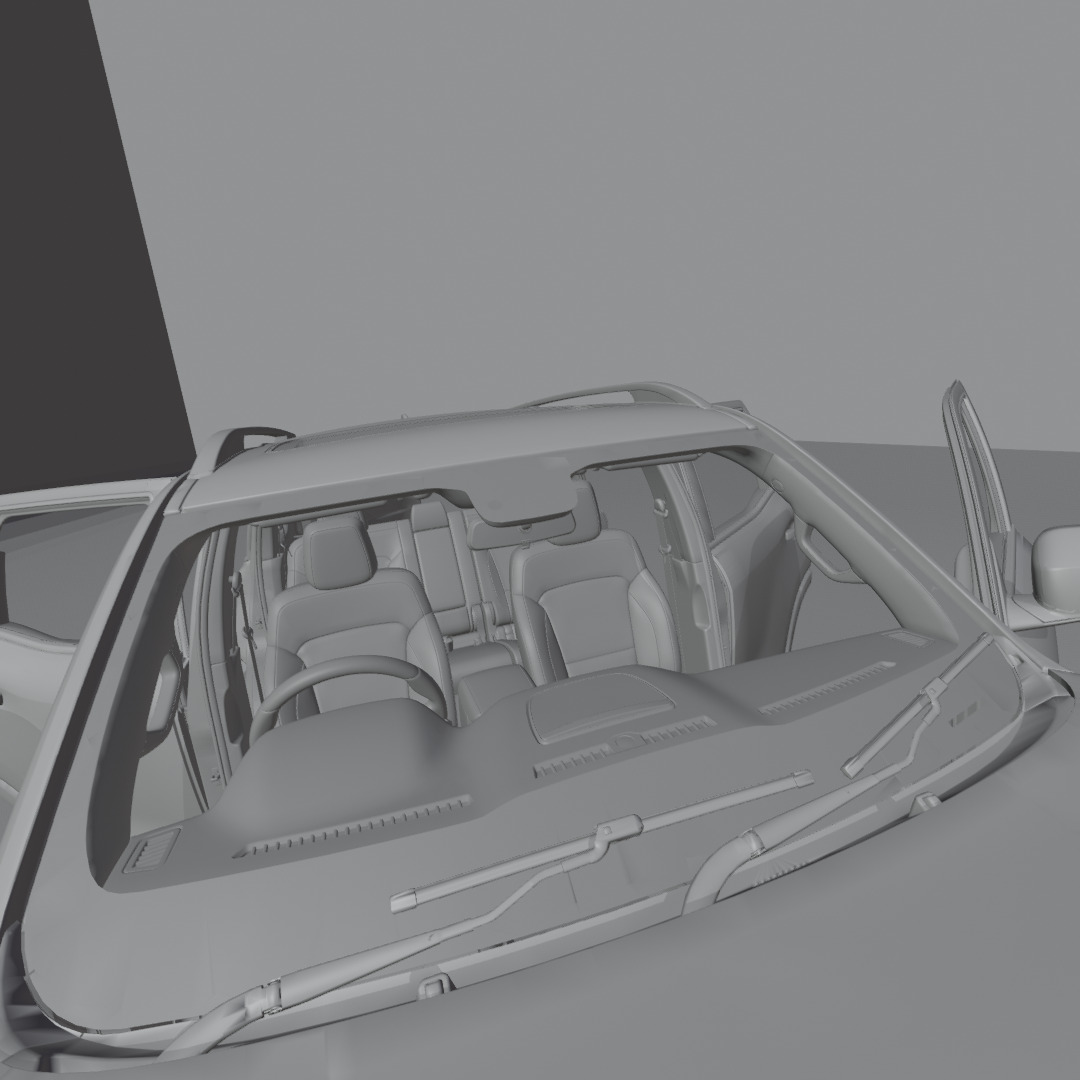 luxury  suv car Low-poly 3D model_25