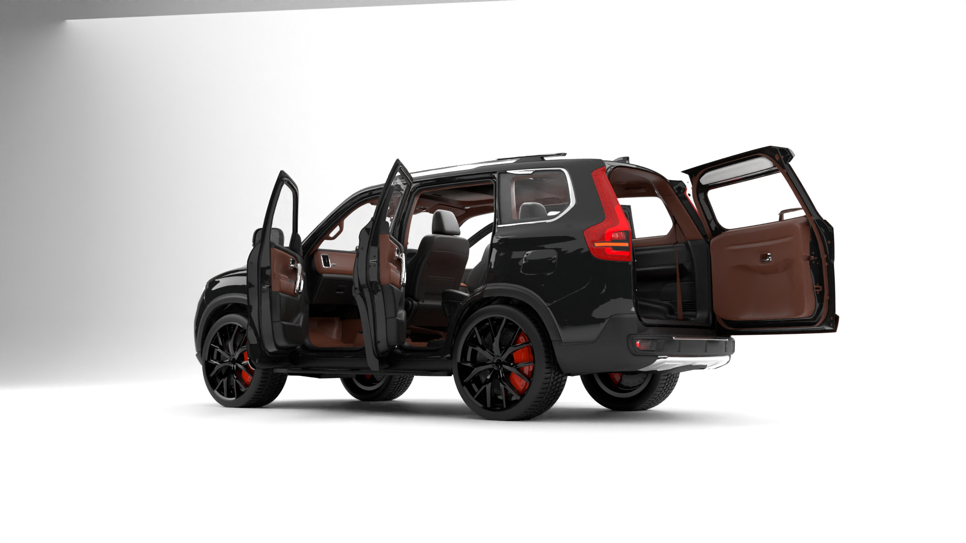 luxury  suv car Low-poly 3D model_8