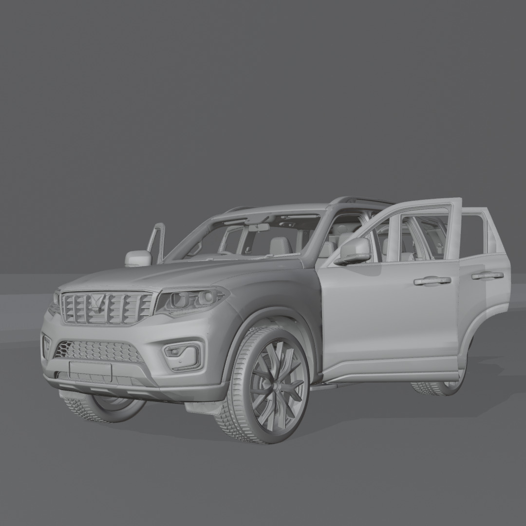 luxury  suv car Low-poly 3D model_40