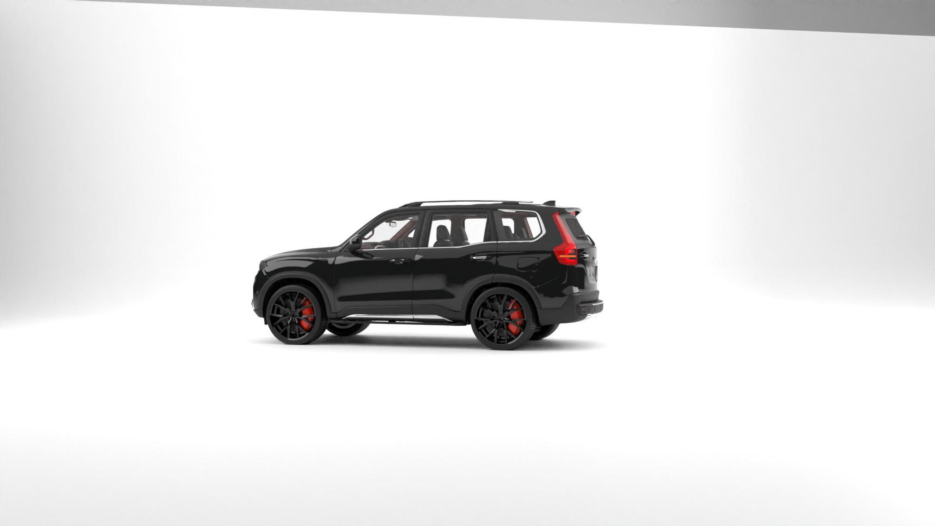 luxury  suv car Low-poly 3D model_6