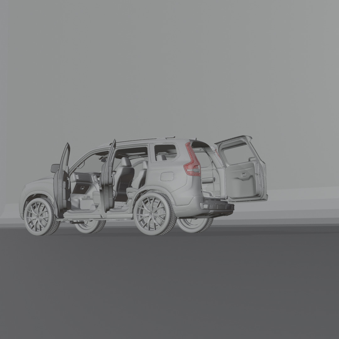 luxury  suv car Low-poly 3D model_19