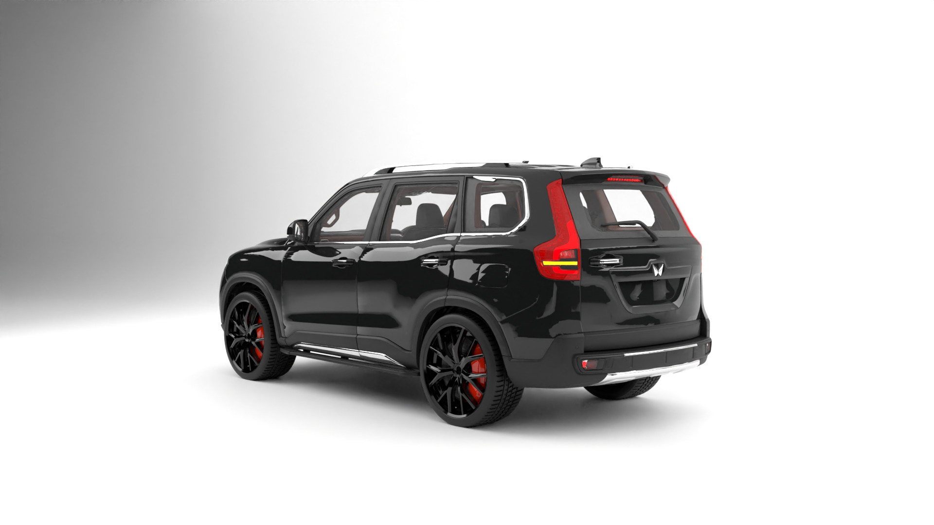 luxury  suv car Low-poly 3D model_5