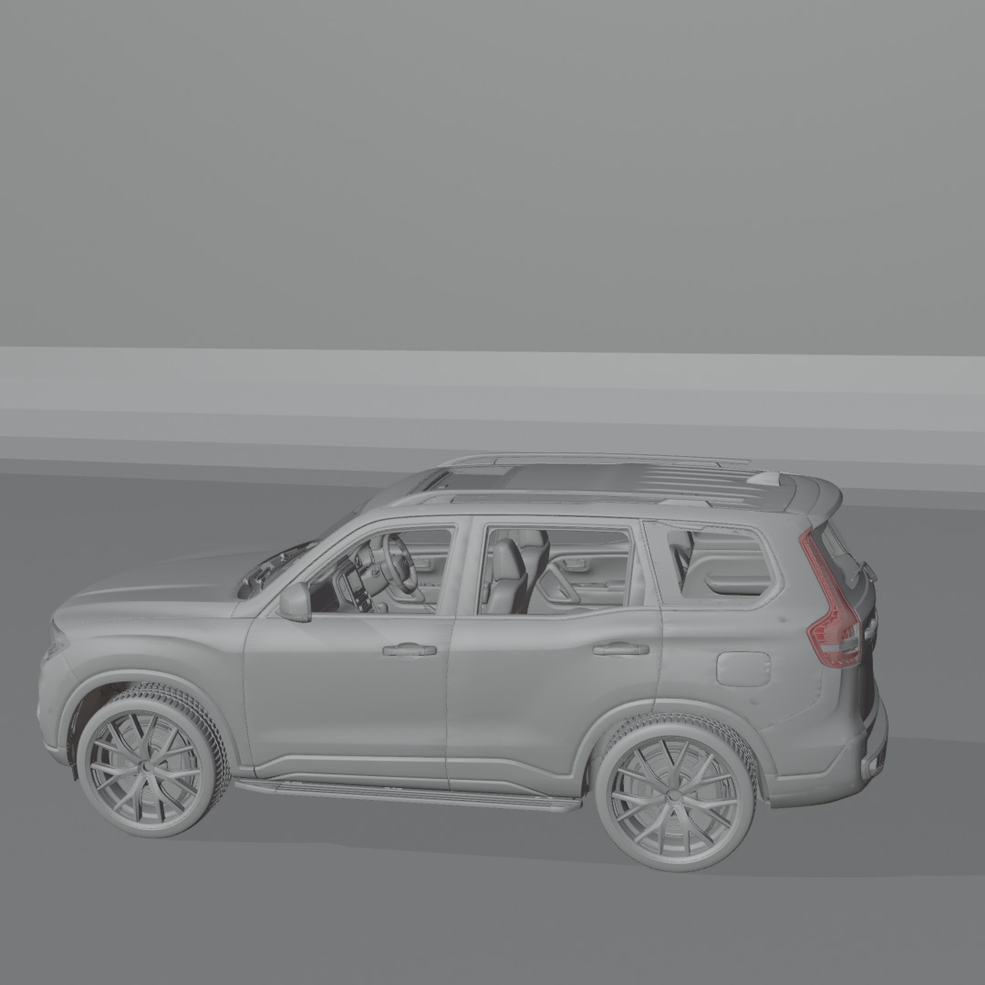 luxury  suv car Low-poly 3D model_38
