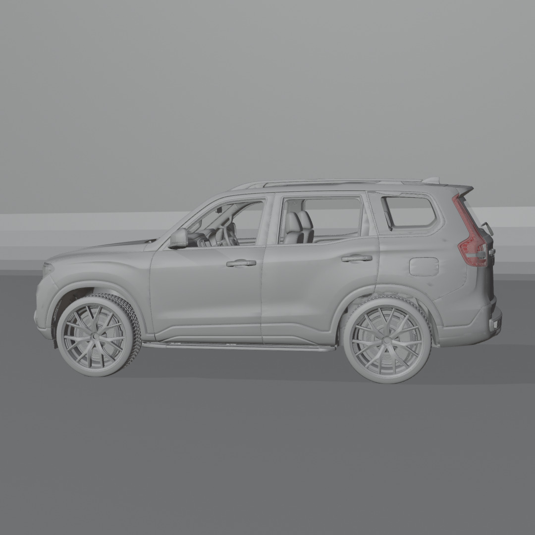 luxury  suv car Low-poly 3D model_27