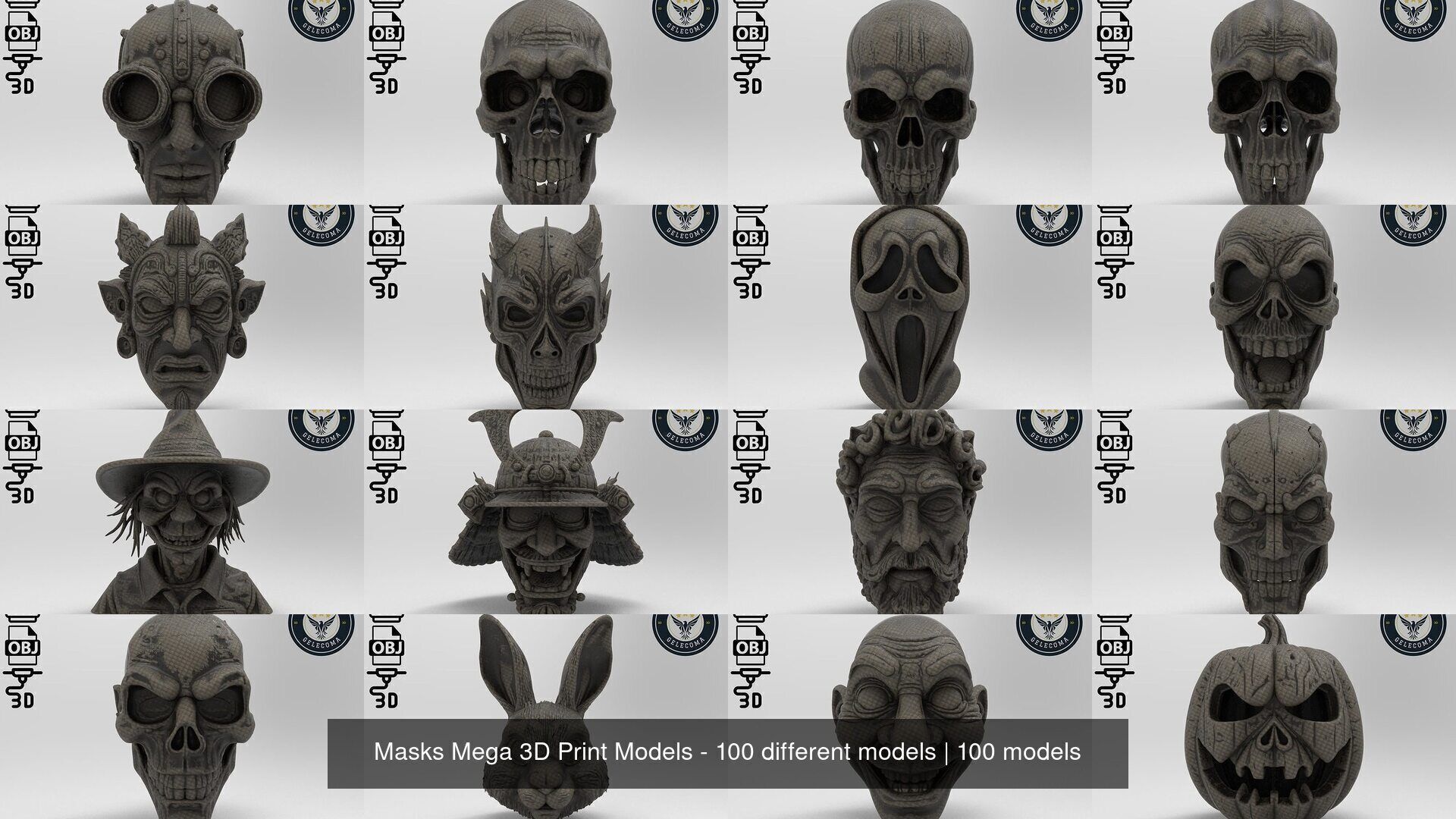Masks Mega 3D Print Models - 100 different models 3D Model Collection_2