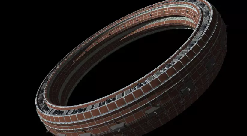 ring floating in the space 3D model_0