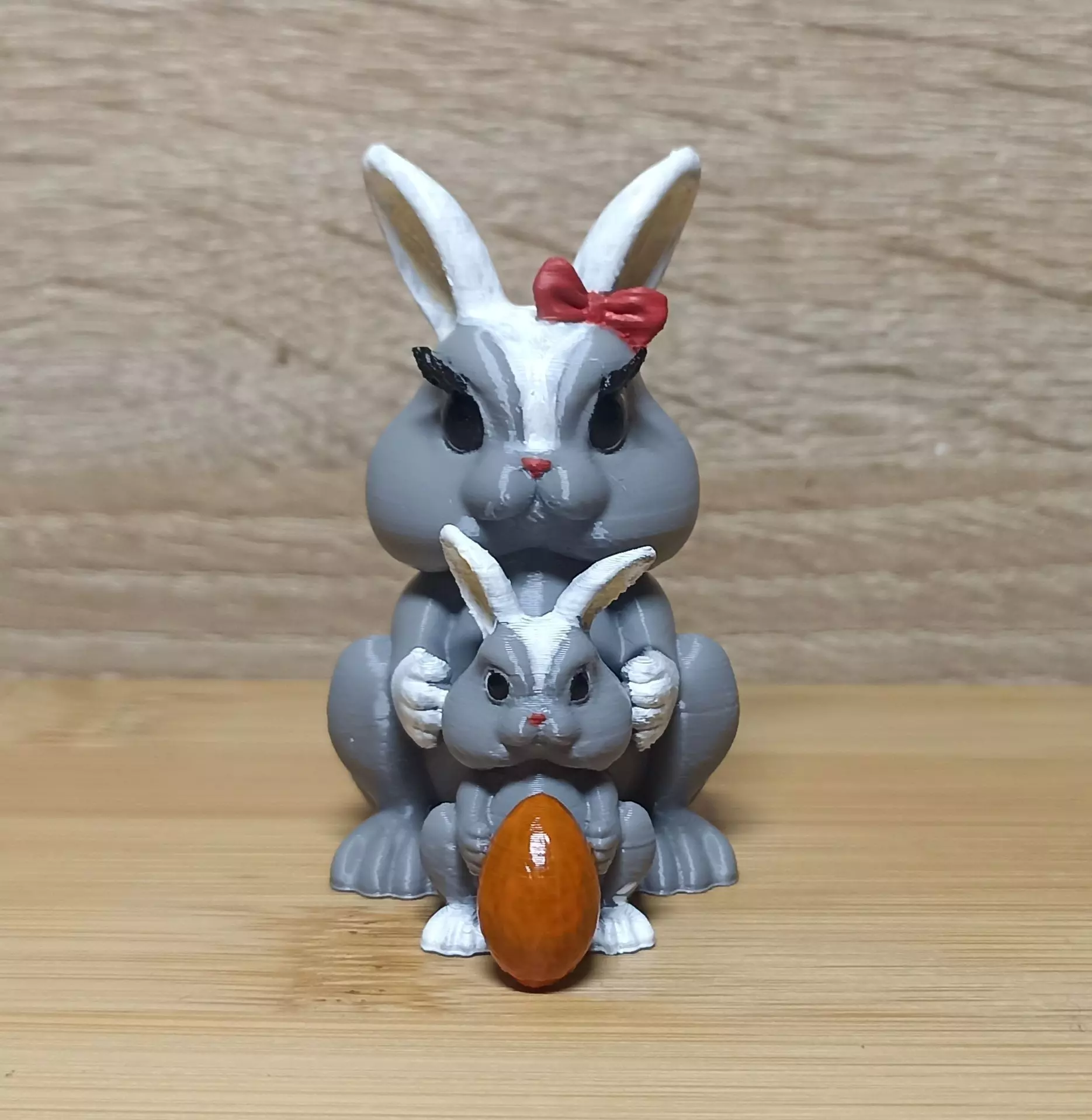 Cute Easter bunny First egg Free 3D print model