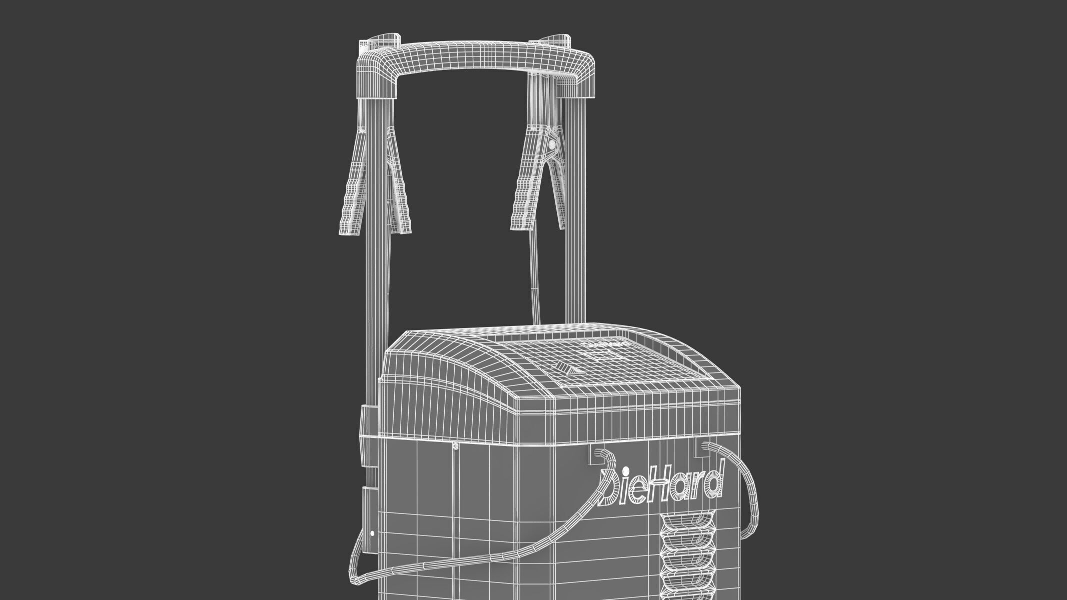 Garage Battery Engine Starter 3D model_30