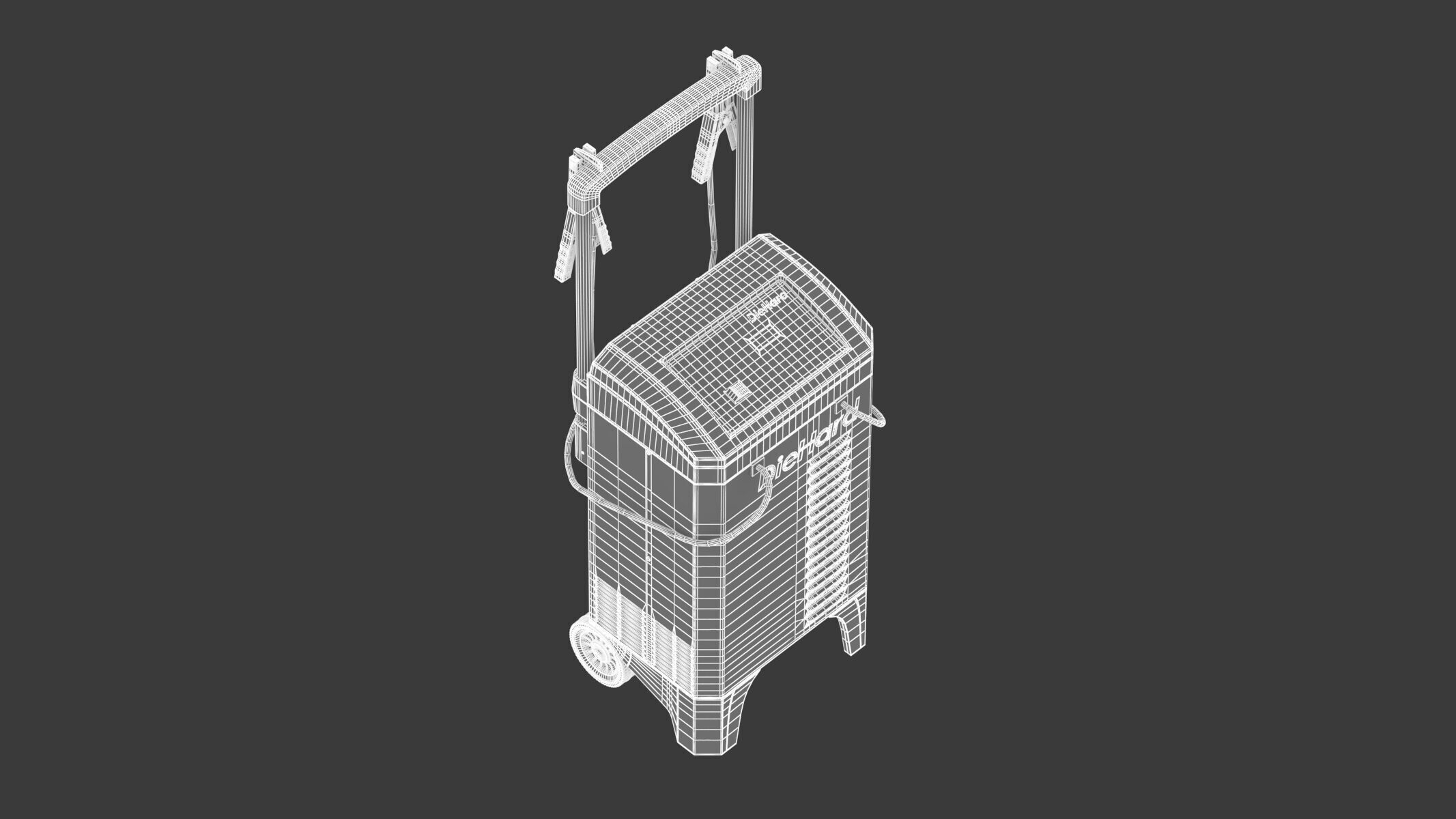 Garage Battery Engine Starter 3D model_28