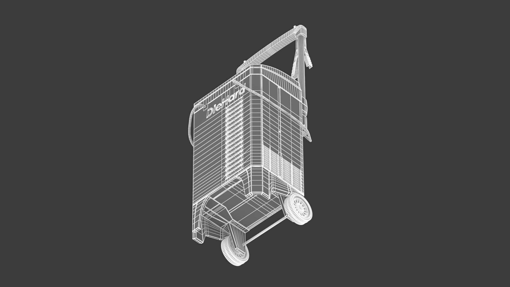 Garage Battery Engine Starter 3D model_29
