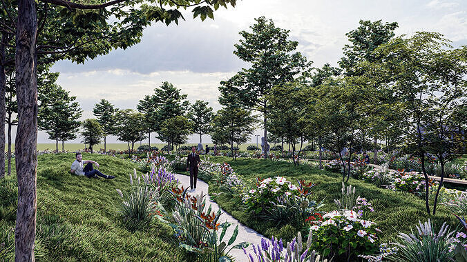 Urban Park  3D model 4