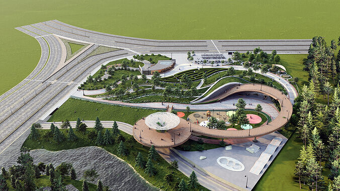 Urban Park  3D model 3