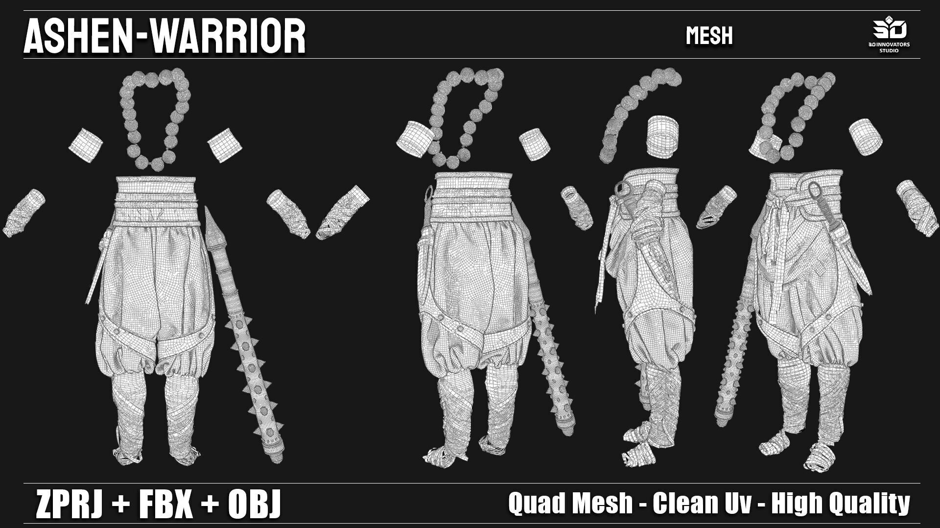 Ashen Warrior  Guardian of Forgotten Sands  3D model_5