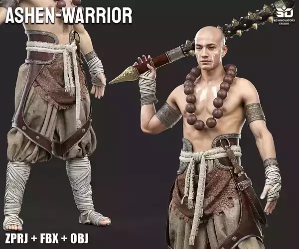 Ashen Warrior  Guardian of Forgotten Sands  3D model