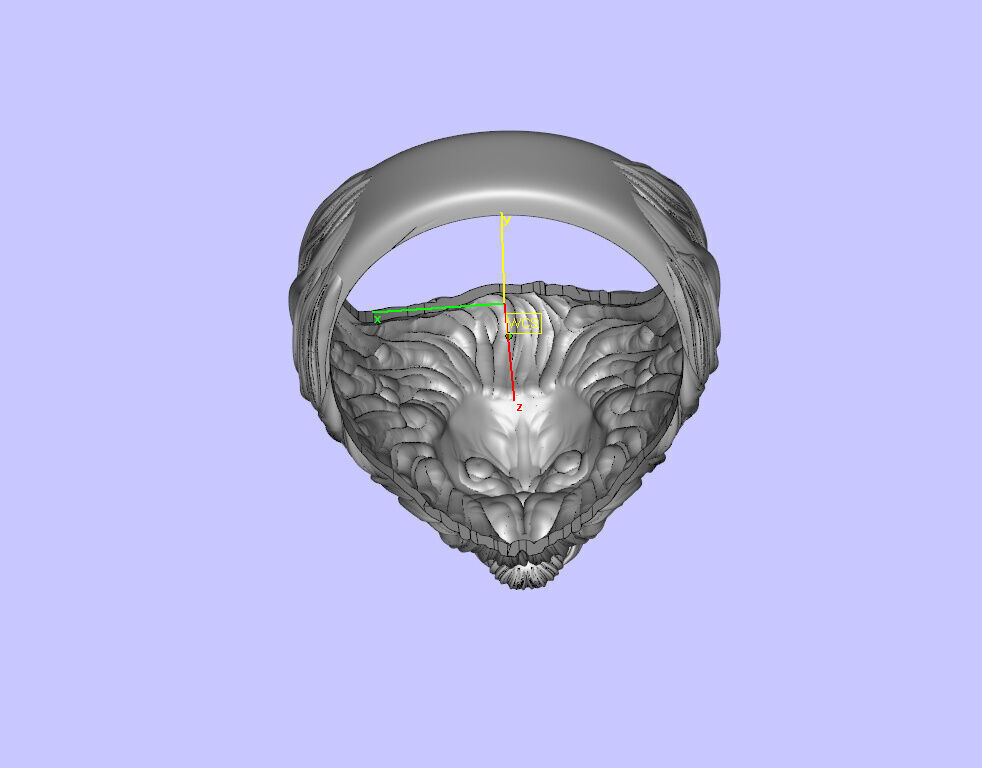 Lion ring  3D print model_3