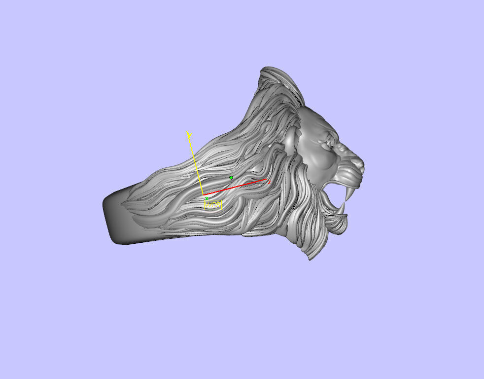 Lion ring  3D print model_4