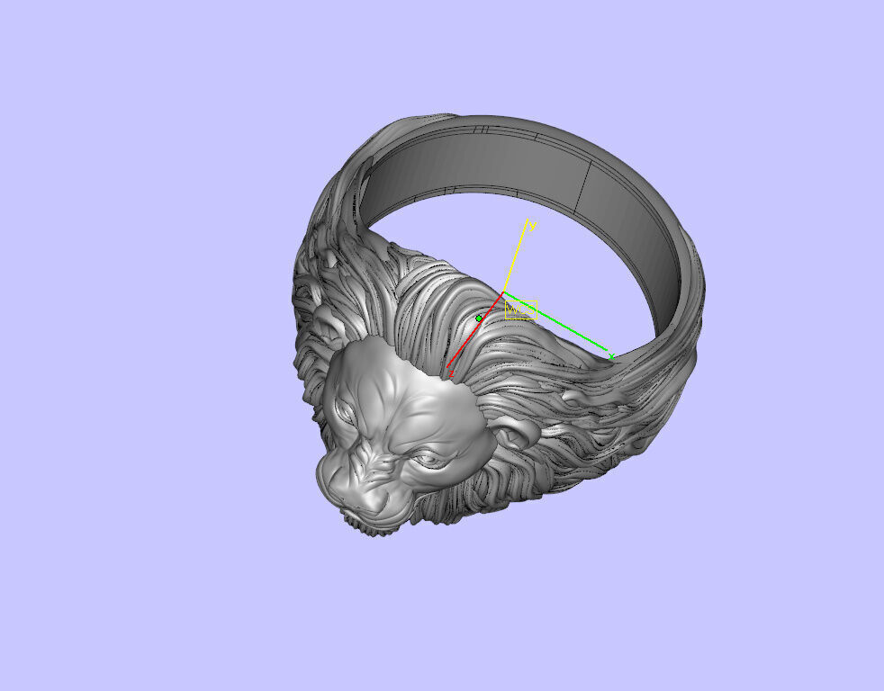 Lion ring  3D print model_6