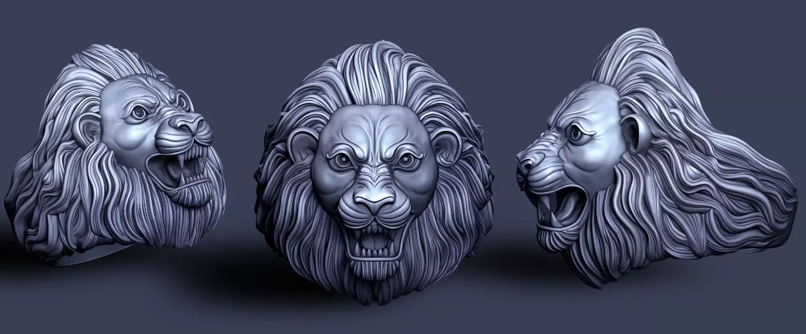 Lion ring  3D print model_0