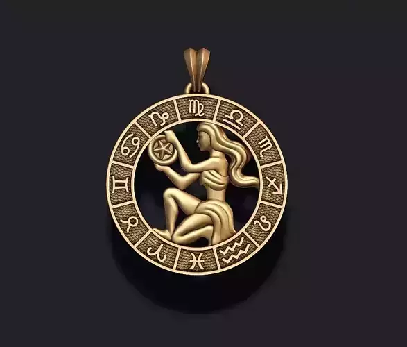 Zodiac Virgo lite pendant