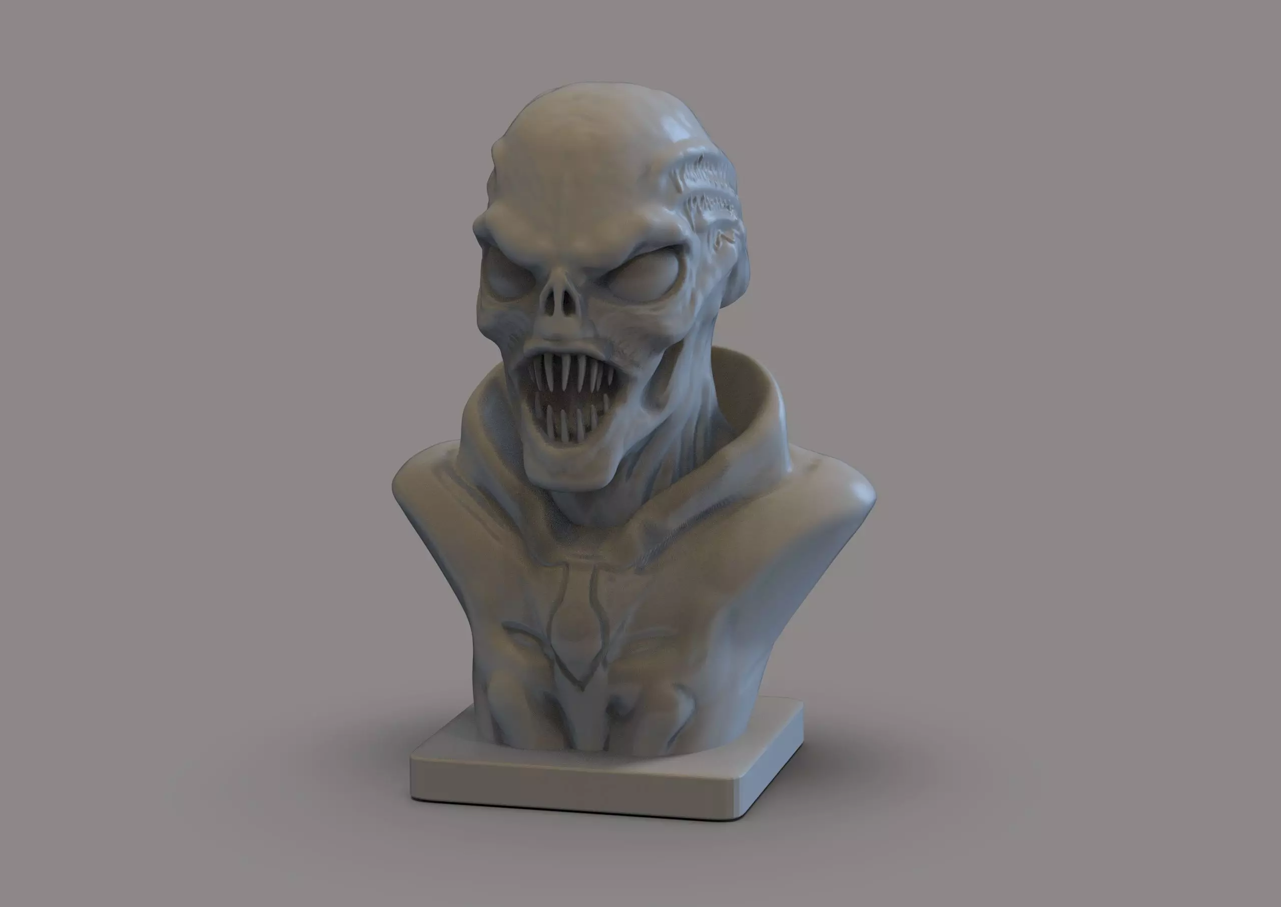 Fiction Alien Bust 3D print model